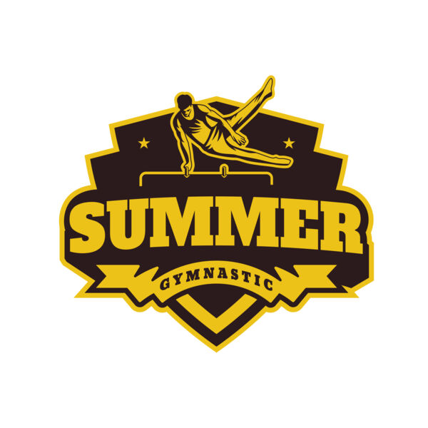 Summer Gymnastic logo template Thumbnail