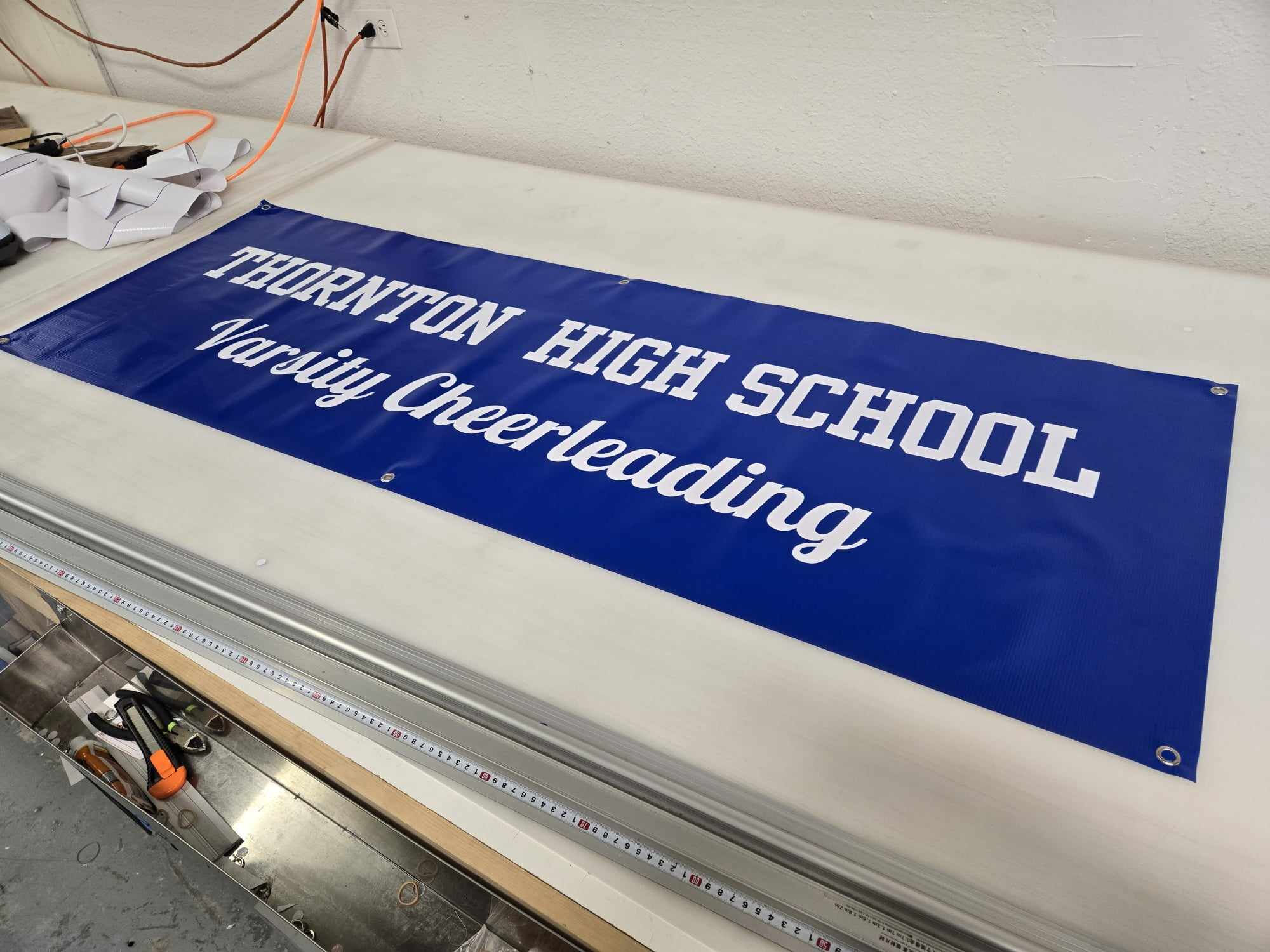 High-quality promotional banners printed at Planet T's Thornton