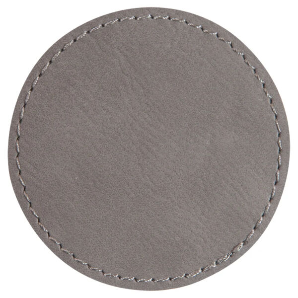 Laser Engraved Round Patch 2.5" (Iron-on) Grey Thumbnail