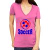Tultex 214 - Ladies' Slim Fit Fine Jersey V-Neck Thumbnail