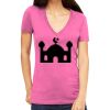 Tultex 214 - Ladies' Slim Fit Fine Jersey V-Neck Thumbnail