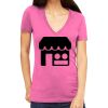 Tultex 214 - Ladies' Slim Fit Fine Jersey V-Neck Thumbnail