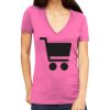 Tultex 214 - Ladies' Slim Fit Fine Jersey V-Neck Thumbnail