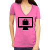 Tultex 214 - Ladies' Slim Fit Fine Jersey V-Neck Thumbnail